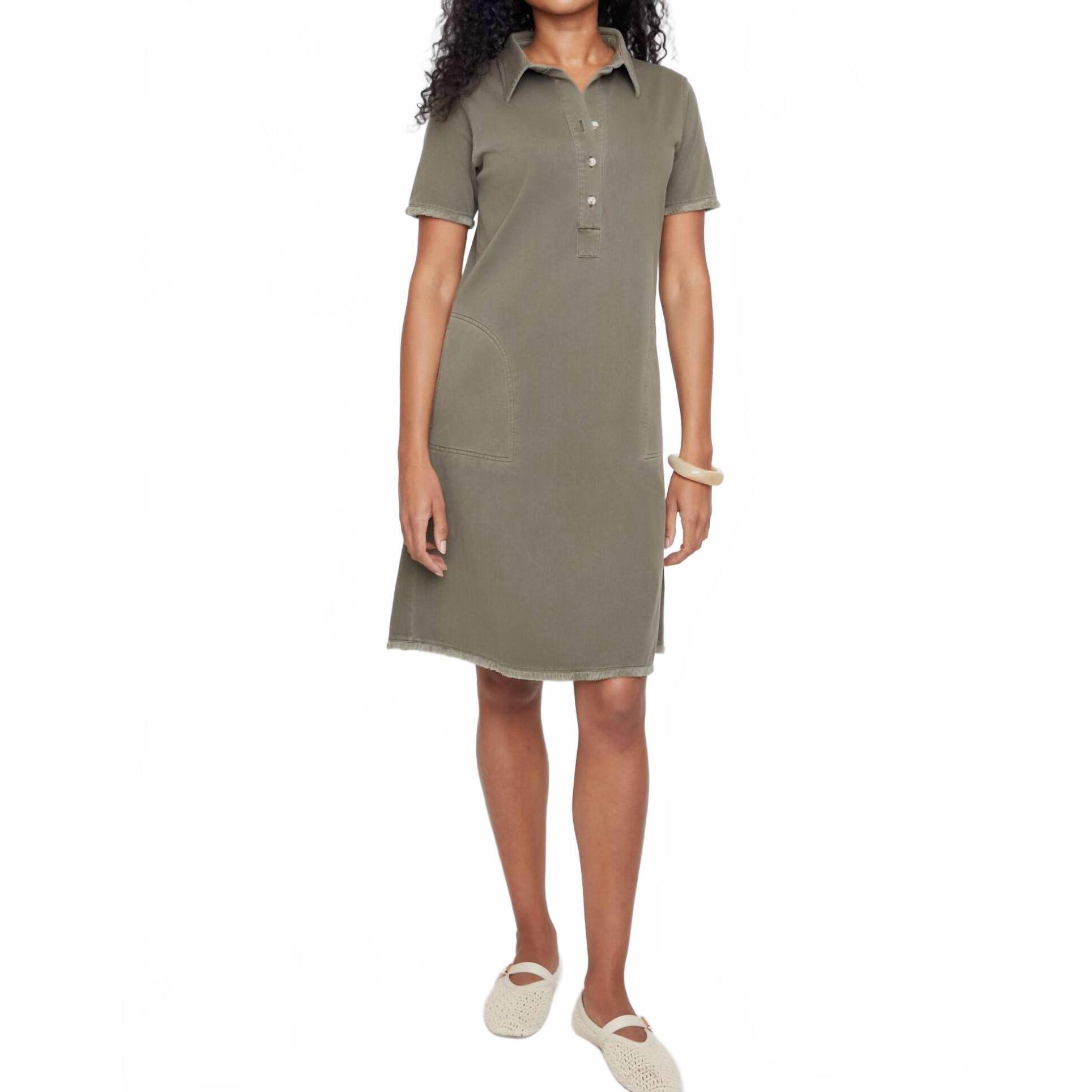 New Renuar Grove Easy Days Midi Dress In Olive